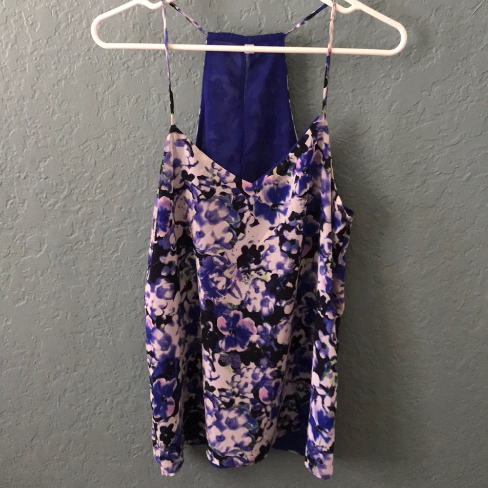 Reversible Tank ( floral/royal blue)